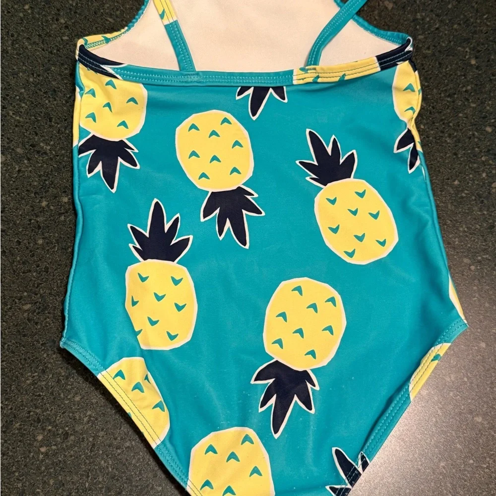 Carter’s 24M Infant One-Piece Pineapple Print Swimsuit Blue and Yellow